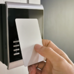 person using access control system